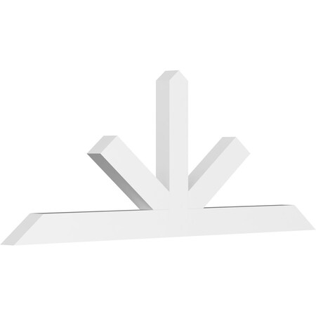 Ekena Millwork Saratoga Architectural Grade PVC Gable Bracket, 96"W x 36"H x 4"D x 6"F, 9/12 Pitch GBP096X36X0406SAR00